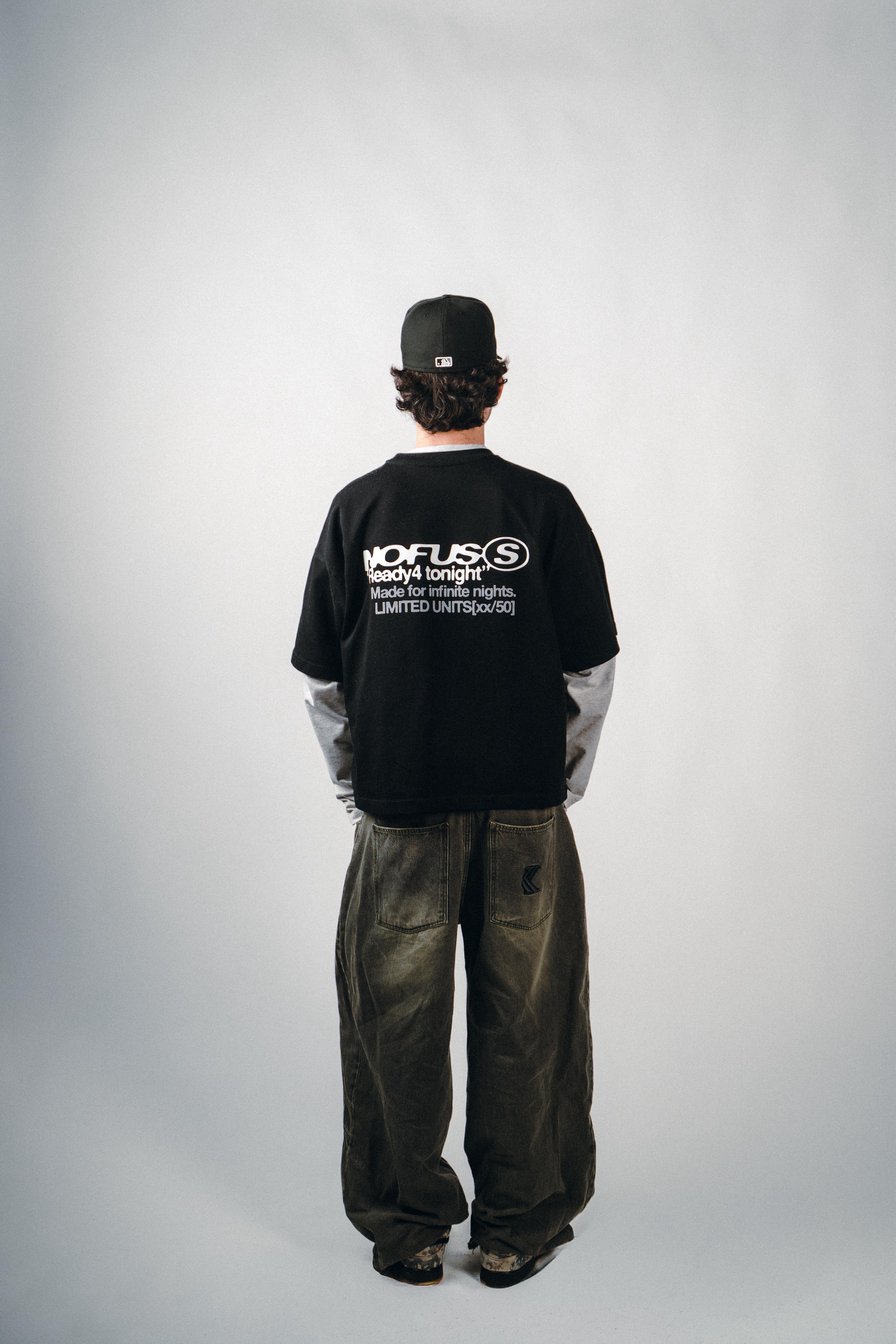 BLACK TONIGHT CROPPED TEE